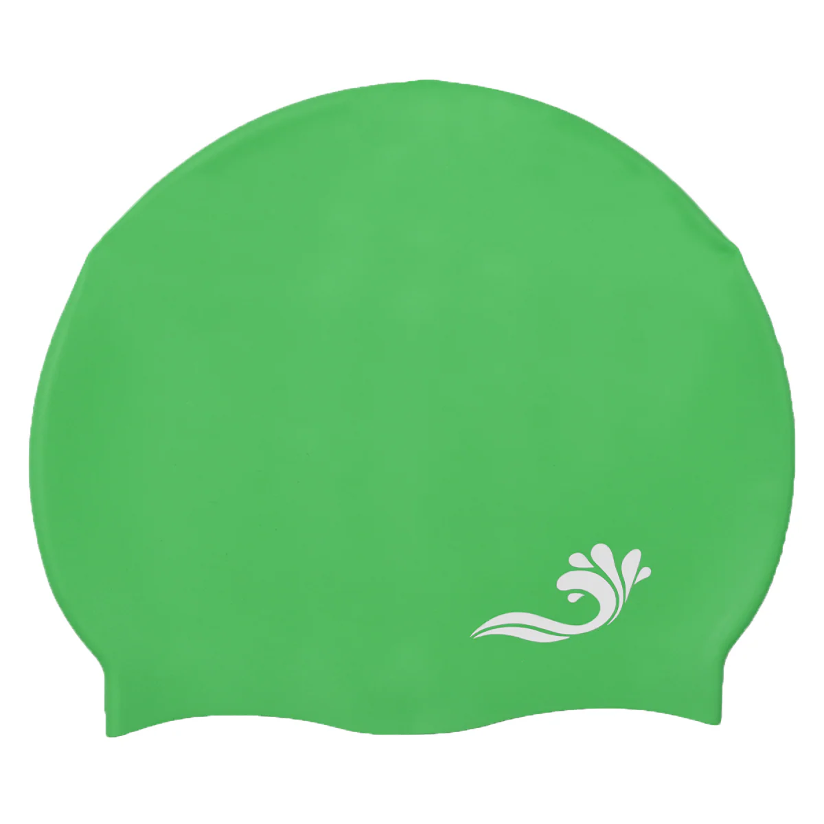 Green Silicone Swim Hat for Teens & Adults