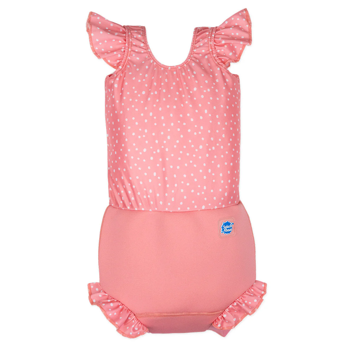 Pink Dotty Happy Nappy Costume with Frills