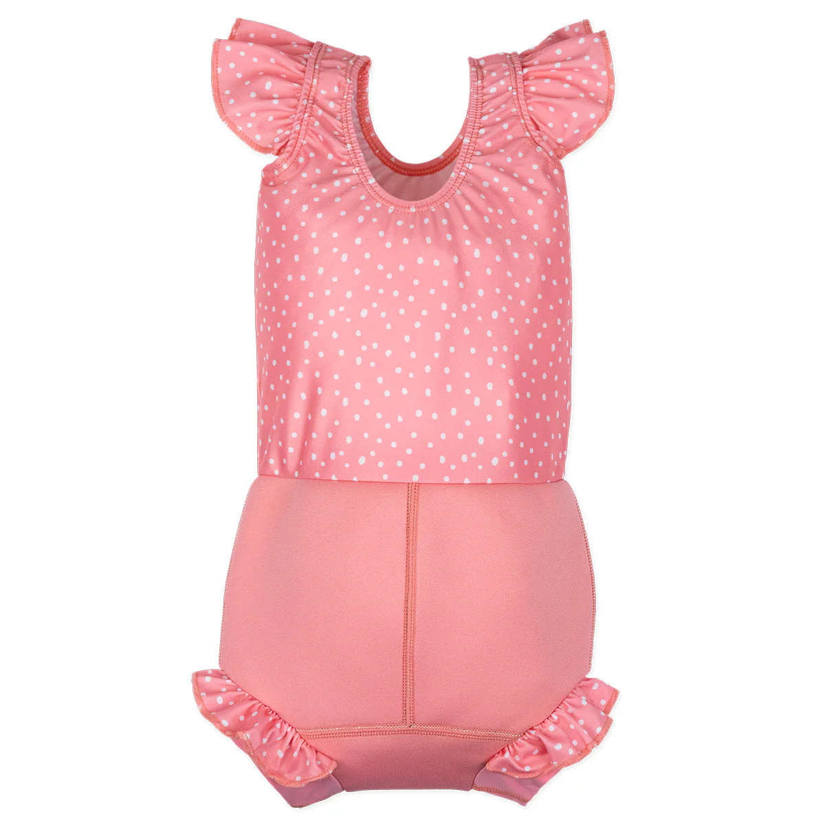 Pink Dotty Happy Nappy Costume with Frills - Image 2