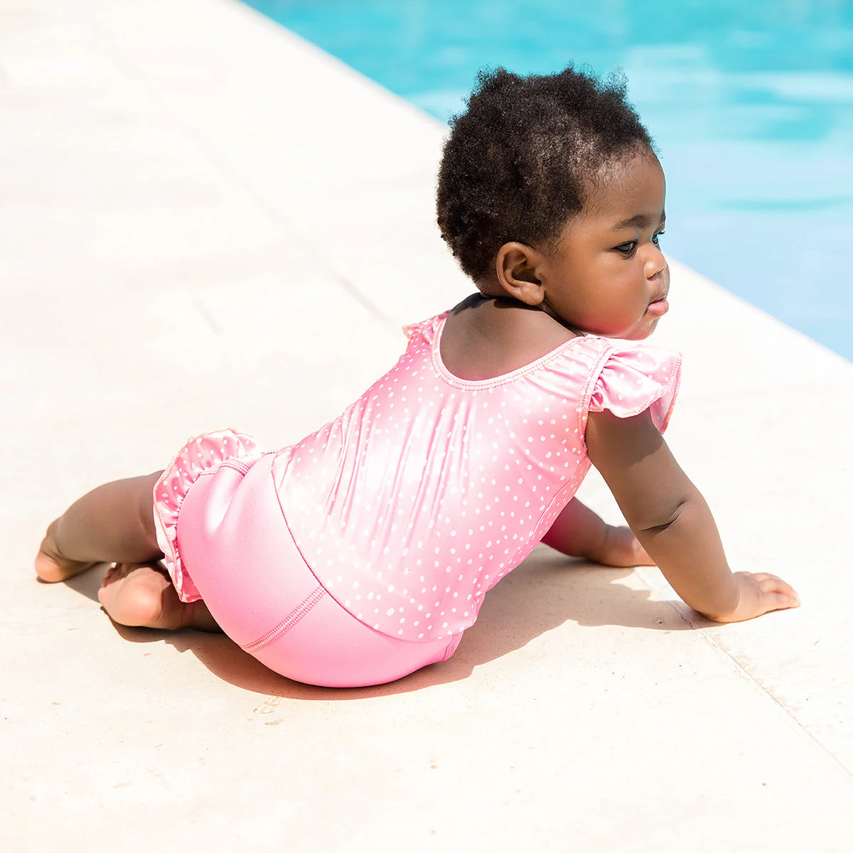 Pink Dotty Happy Nappy Costume with Frills - Image 4