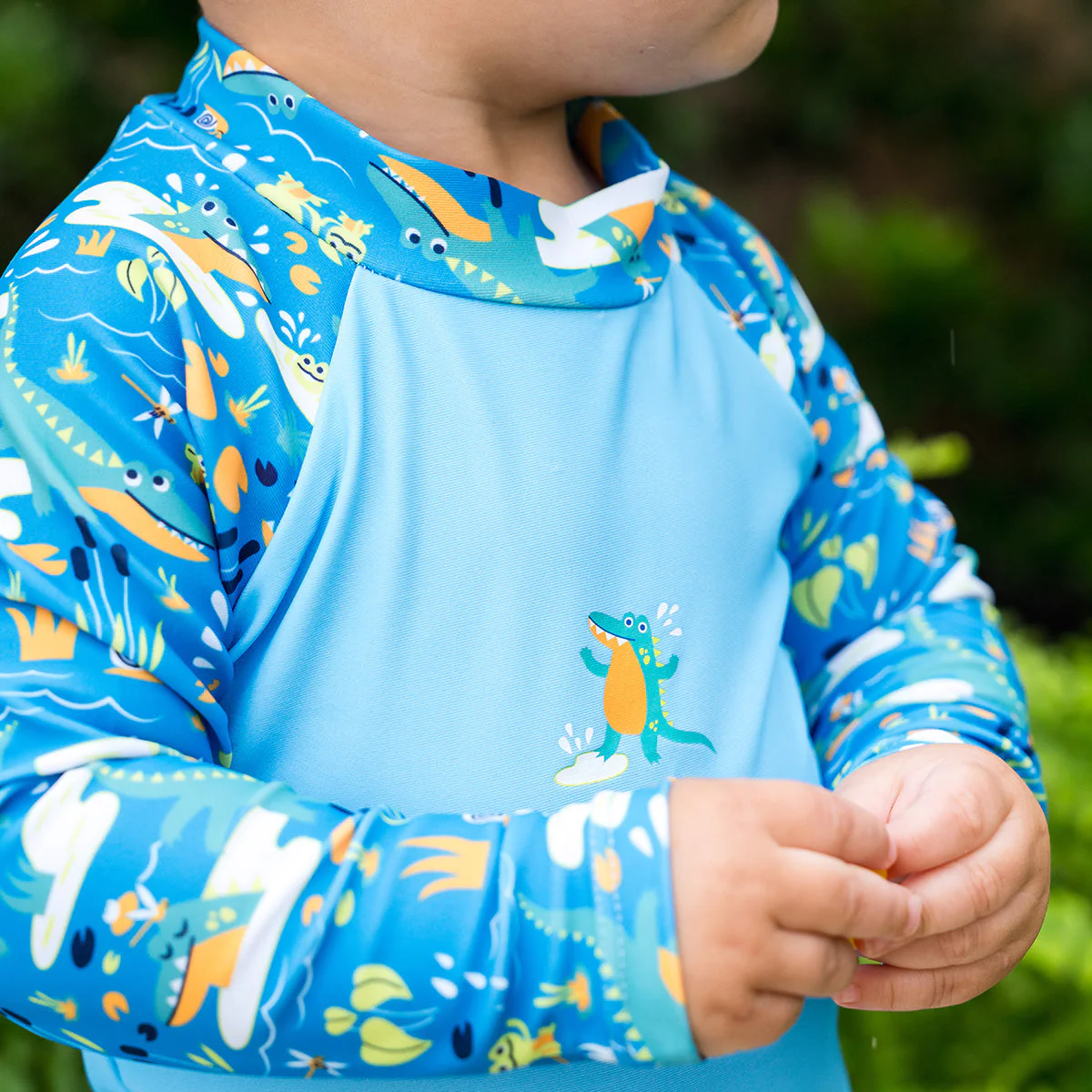 Crocodile Swamp Long Sleeve Rash Top - Image 4