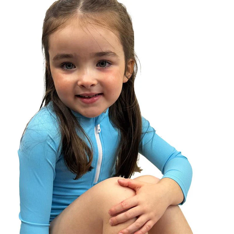 Neon Blue Premium Long Sleeve Rash Vest - Image 4
