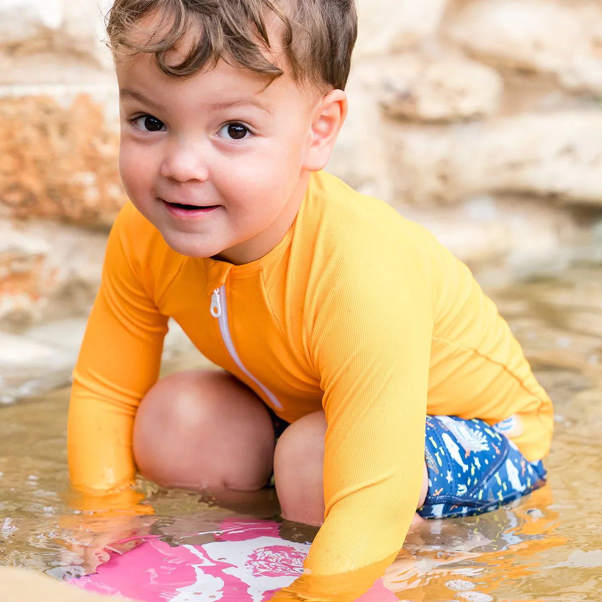 Neon Orange Premium Long Sleeve Rash Vest - Image 3