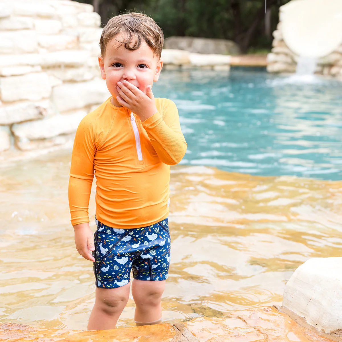 Neon Orange Premium Long Sleeve Rash Vest - Image 5