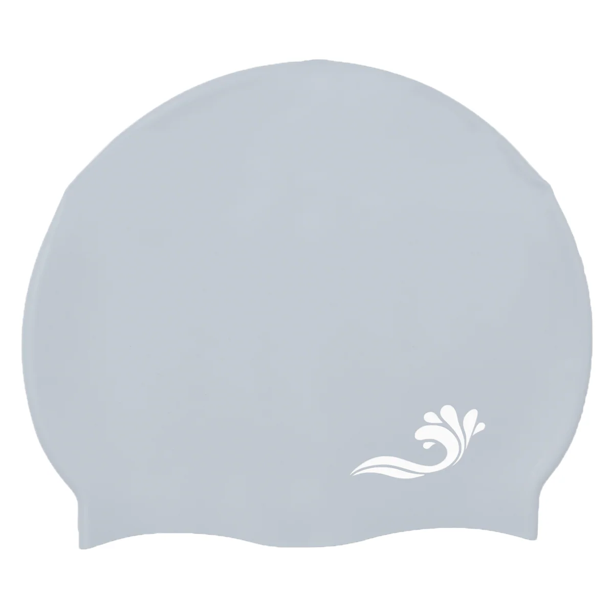 Silver Silicone Swim Hat for Teens & Adults